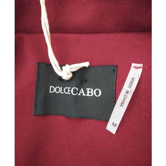 Dolce Cabo Cranberry Red Moto Style Asymmetric Jacket Biker Sz Medium - Picture 3 of 5